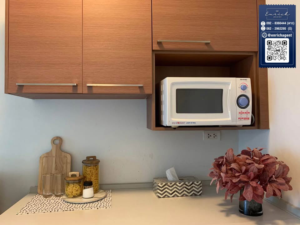 รูป 💙ให้เช่า i-biza Condo RCA แต่งครบ พร้อมเข้าอยู่ MRT พระราม9💙 โทร.  092-8366444 ดาว // Line id : @enrichagent - รูปที่ 3/7