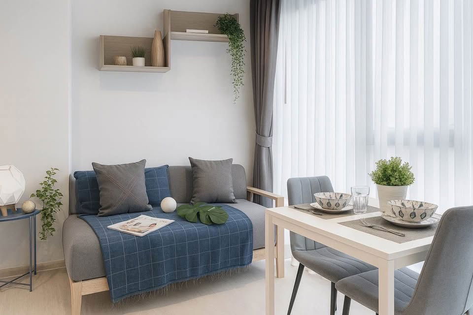 picture TA8126📲LineID @556ryccg🏢24 sqm Studio Floor 33 Fully furnished Life Asoke-Rama 9 near Subway MRT Rama9 - 4/6