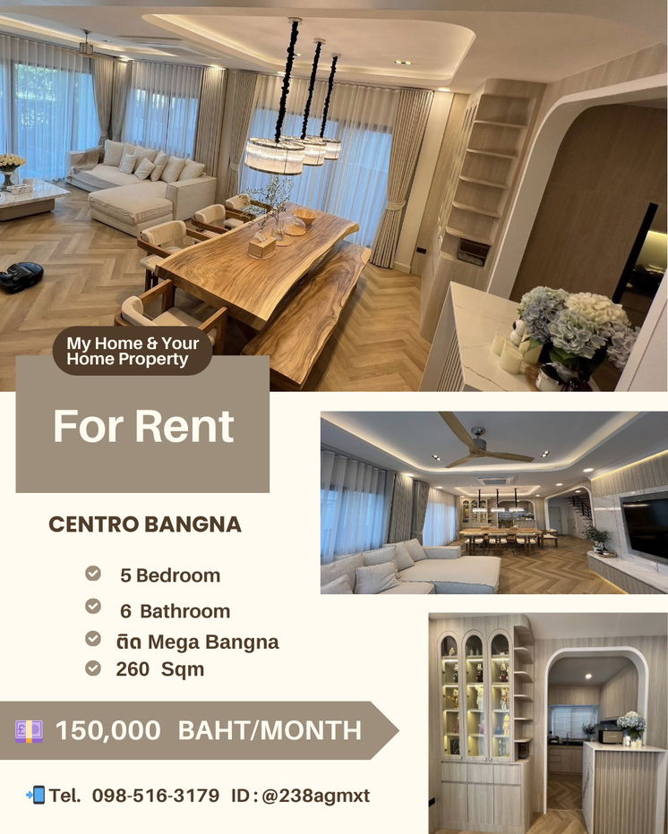 รูป 🏠บ้านใกล้เมกะบาง Centro Bangna ให้เช่า 🏠 ขนาด 260 ตรม. - รูปที่ 1/29