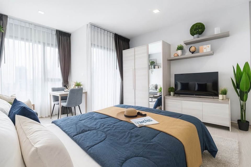 picture TA8126📲LineID @556ryccg🏢24 sqm Studio Floor 33 Fully furnished Life Asoke-Rama 9 near Subway MRT Rama9 - 5/6