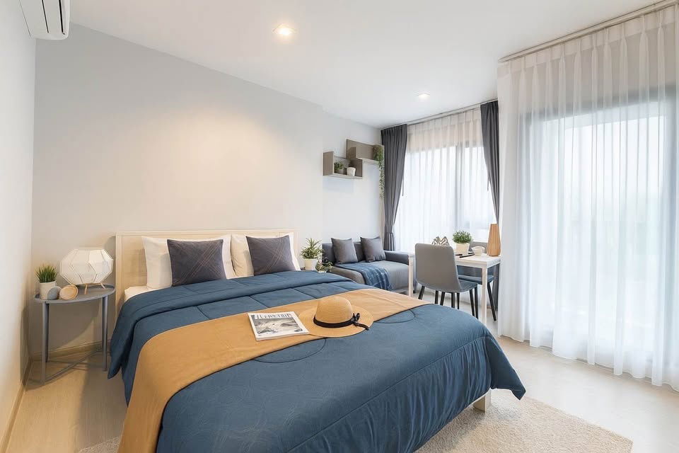 picture TA8126📲LineID @556ryccg🏢24 sqm Studio Floor 33 Fully furnished Life Asoke-Rama 9 near Subway MRT Rama9 - 2/6