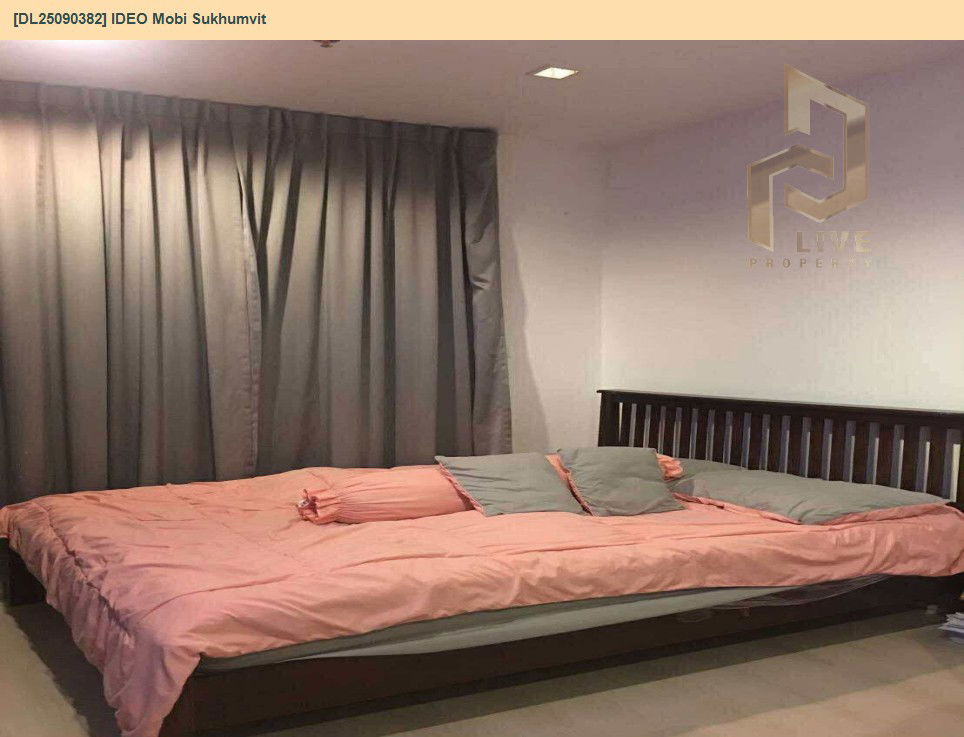 picture DL25090382 Condo for rent, IDEO Mobi Sukhumvit near BTS On Nut, ready to move in, call urgently 0800343450 LineID @655ebbvc - 3/5