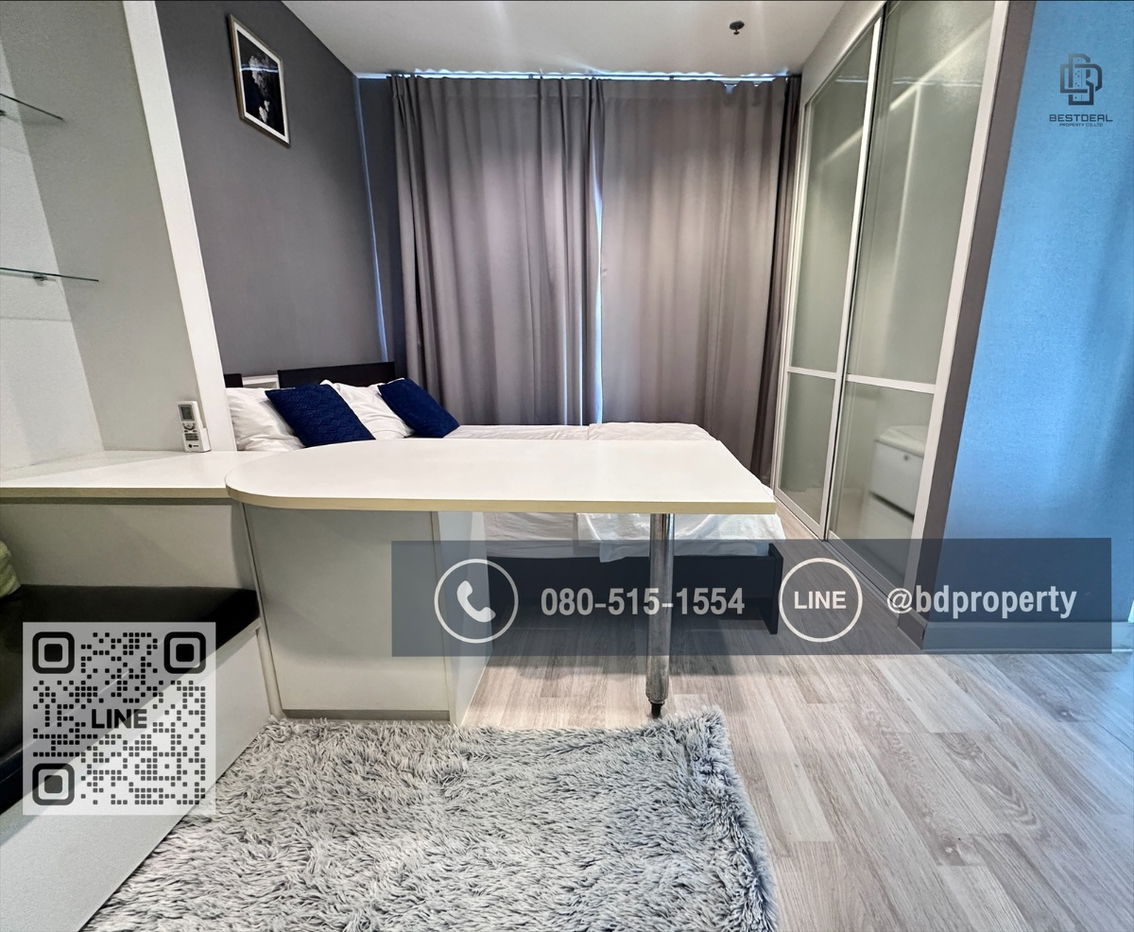 picture Bestdeal  FOR RENT Studio 22 sqm. Rental 13,500 THB /month CONDO “IDEO MOBI RAMA 9” Near Phraram Kao 9 MRT Station 80 meters. - 3/12