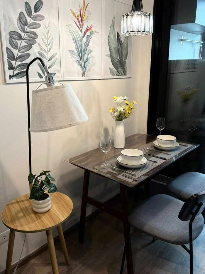 picture Nue District R9 condo for rent. Fully furnished, near MRT/Central Rama 9, ready to move in - 3/15
