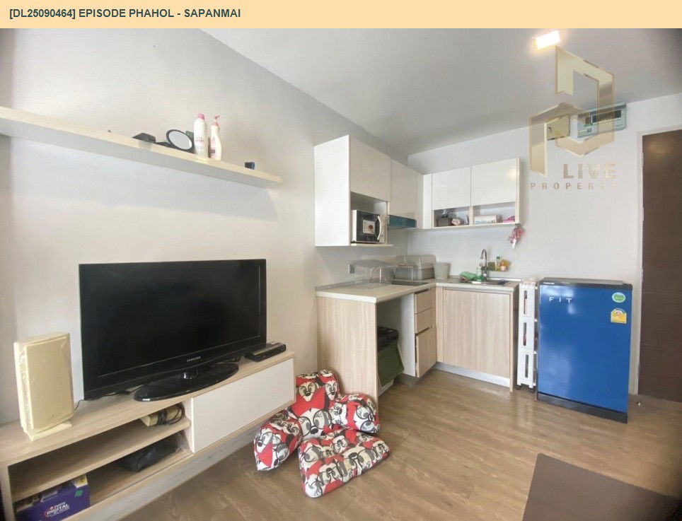 picture DL25090464 Condo for rent, Episode Phahol - Sapanmai near BTS Sai Yud, ready to move in, call urgently 0800343450 LineID @655ebbvc - 4/8