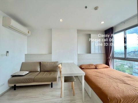 ***Condo for rent : Ideo Mobi Bangsue Interchange  Studio Nice decorated Built-in furniture  Fully furnished+Washing machine near MRT*** 