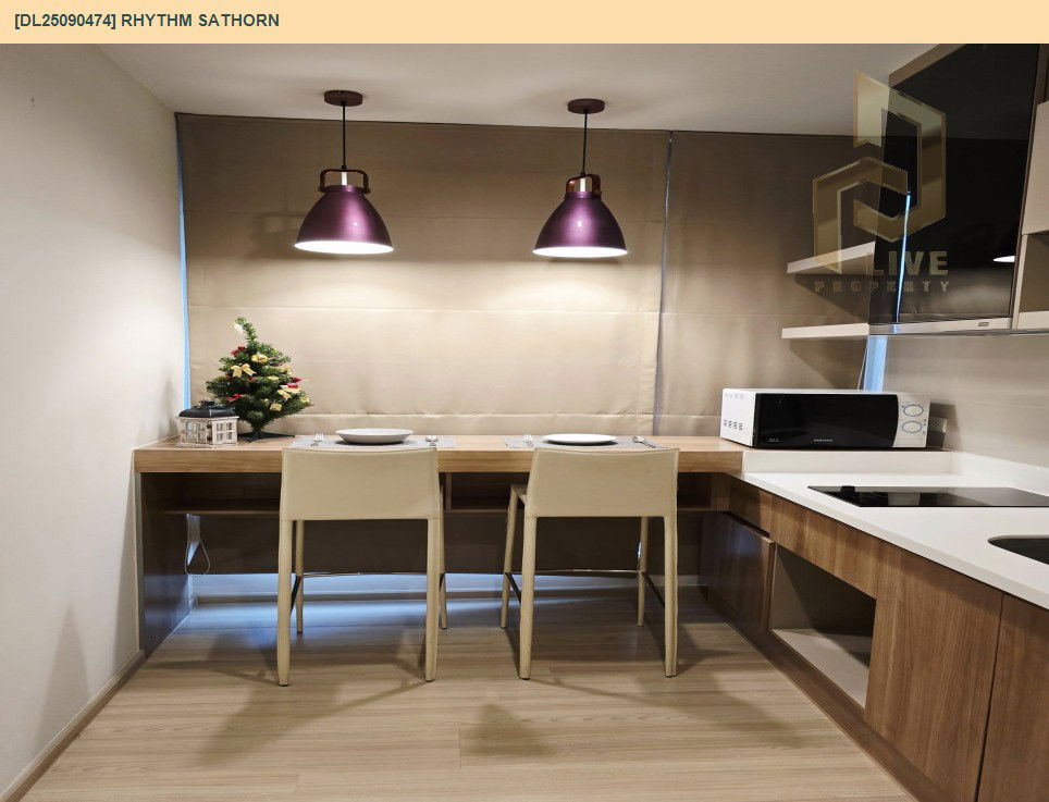 picture DL25090474 Condo for rent, Rhythm Sathorn near BTS Saphan Taksin, ready to move in, call urgently 0653619502 LineID @534wlwof - 5/6