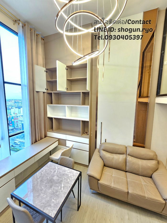 picture Duplex 2-storey, full furnished Condo 41 sqm. Origin Plug & Play Ramkhamhaeng Triple Station (Soi 103) Next to 3 Lines BTS/MRT. Ready to move-in - 4/28
