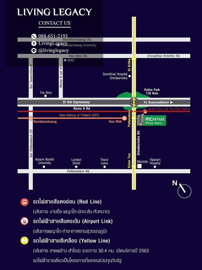 picture SKVHC9 Condo For Rent Rich Park @ Triple Station 29 Sq.M. Floor 37 line id : @livinglegacy - 18/18