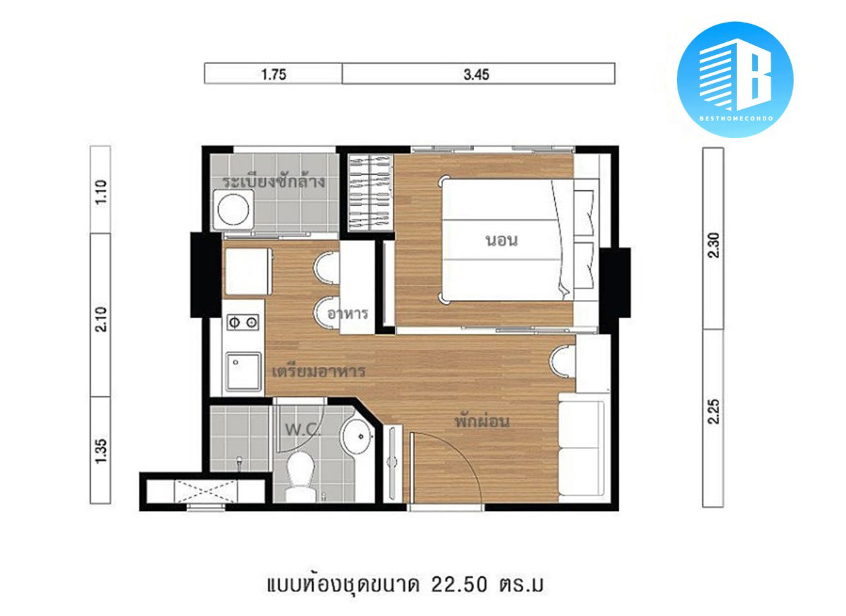 รูป ห้องมุม | ทิศใต้  | ขายคอนโด ลุมพินี เมกะซิตี้ บางนา - รูปที่ 12/13
