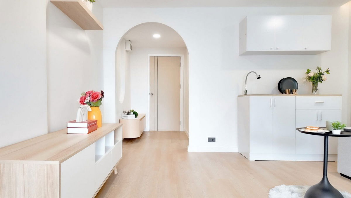 รูป Call : 095-456-4655 Condo City Villa Ladprao 130 ใกล้รถไฟฟ้าสีเหลือง สถานีลาดพร้าว 101 ห้อง 33 ตารางเมตร ชั้น8 ตึกF ตกแต่งครบตามรูป - รูปที่ 6/11