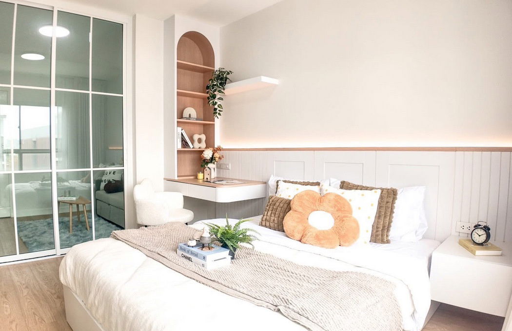 picture Call : 095-456-4655 / 624 Condolette Ladprao, Size 29.1 square meters, 1 bedroom, 8th floor, Building B, fully furnished - 1/12
