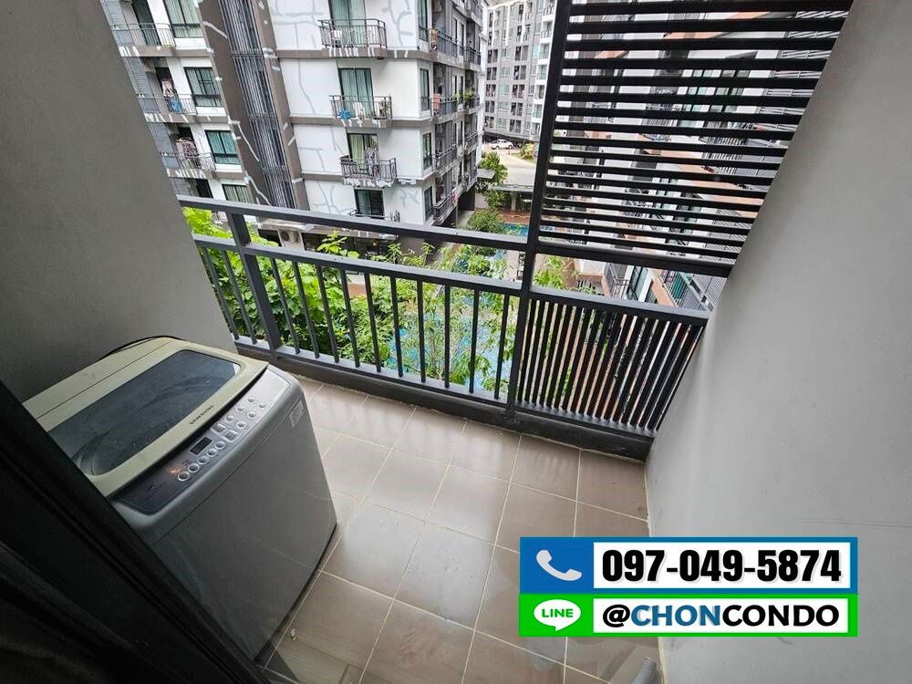 รูป Living Avenue ตึกA ชั้น4 บางแสน -----------วิวสระ + มีเครื่องซักผ้า----------Tel 097-049-5874 (Line: @choncondo มี@ด้วย) - รูปที่ 9/13
