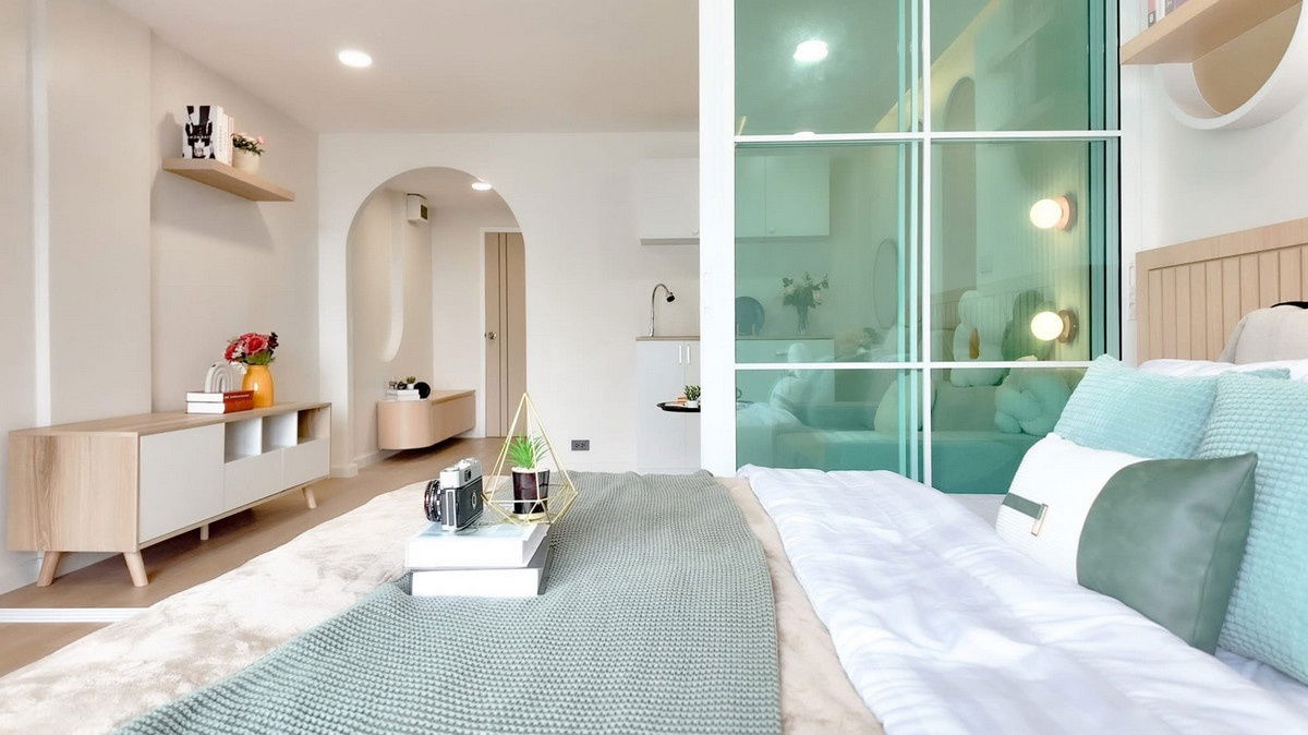 รูป Call : 095-456-4655 Condo City Villa Ladprao 130 ใกล้รถไฟฟ้าสีเหลือง สถานีลาดพร้าว 101 ห้อง 33 ตารางเมตร ชั้น8 ตึกF ตกแต่งครบตามรูป - รูปที่ 5/11