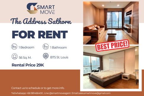 🔥 สำหรับเช่า !! ห้องหายาก, ชั้นสูง 10++,🔥 Code C20221201431......The Address Sathorn, 1 ห้องนอน, 1 ห้องน้ำ, แต่งครบ, พร้อมเข้าอยู่ 📣📣