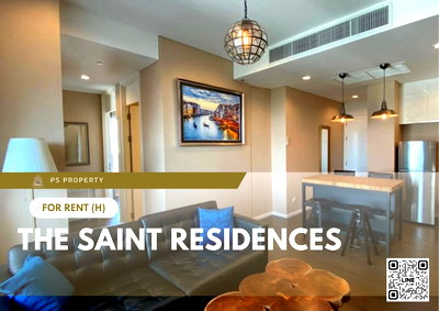 คอนโดให้เช่า : ให้เช่า ✨ The Saint Residences ✨ 2 ห้องนอน เฟอร์นิเจอร์ และ เครื่องใช้ไฟฟ้าครบ ใกล้ BTS ห้าแยกลาดพร้าว