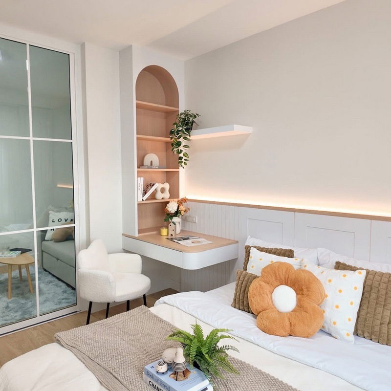 picture Call : 095-456-4655 / 624 Condolette Ladprao, Size 29.1 square meters, 1 bedroom, 8th floor, Building B, fully furnished - 2/12