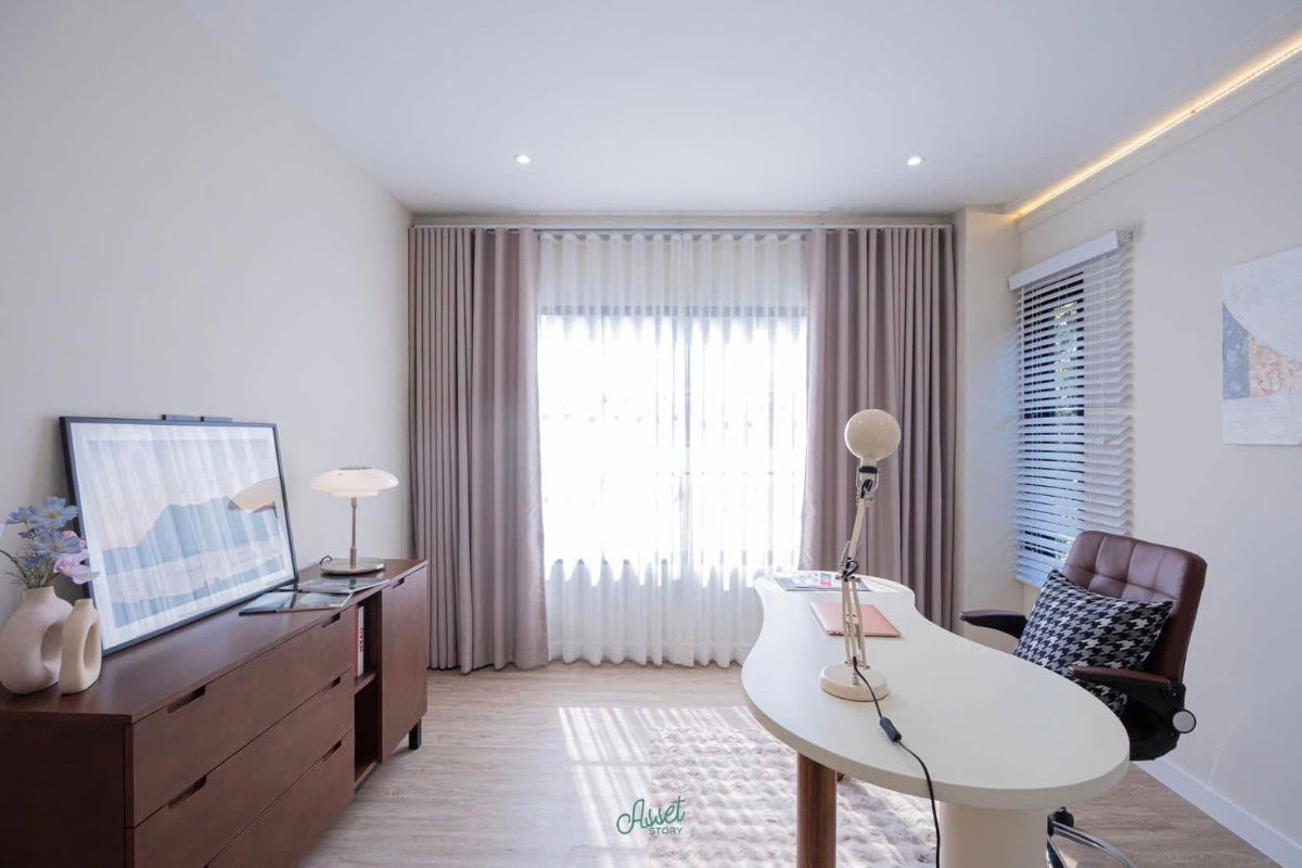 รูป บ้านเดี่ยวพร้อมเข้าอยู่ ใกล้สนามบิน ตรงข้ามโกลบอลเฮาส์  - รูปที่ 8/19