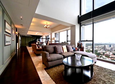 Condos for rent Charn Issara Tower : TA8177📲LineID @556ryccg🏙️Duplex 4 Bedroom 366 sqm Floor54-55 Fully furnished The Met Sathorn Near the Singapore Embassy, ​​BTS Chong Nonsi