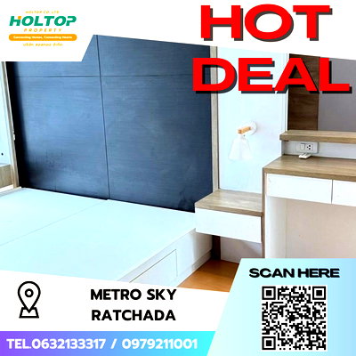 Condos for rent : #S4581 For Rent Metro Sky Ratchada