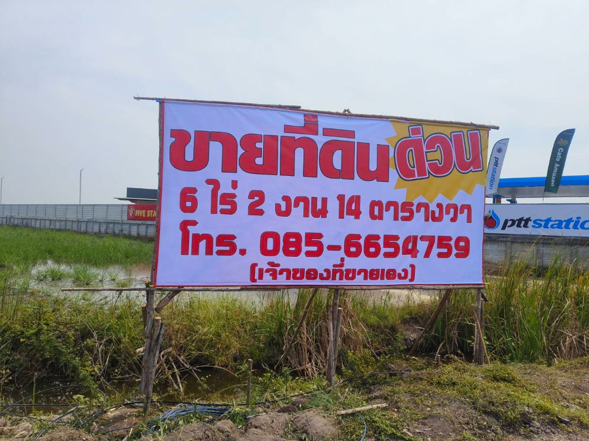 รูป ขายด่วน‼️ ที่ดินติดถนนใหญ่ ติดปั๊ม ปตท. อ.เมือง อยุธยา สร้างทำธุรกิจก็ได้/เก็บไว้เก็งกำไรก็ดี - รูปที่ 2/4