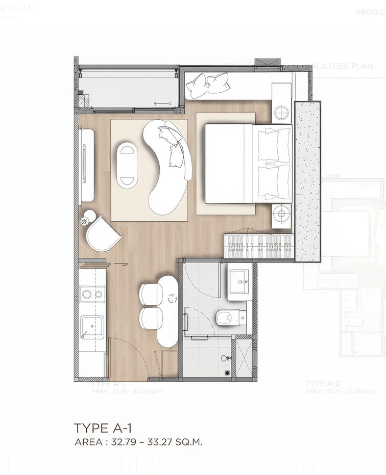 picture Arom Jomtien Condominium – 1 Bed (FQ) - 8/8