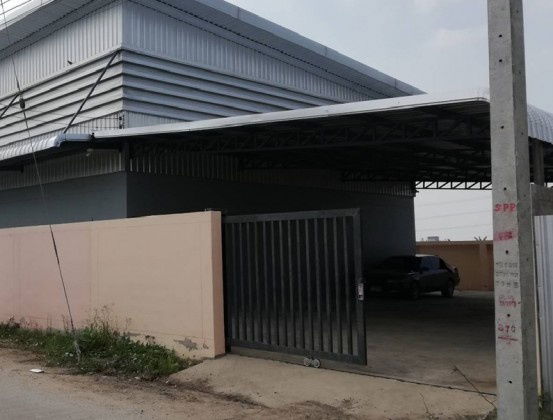 รูป ให้เช่าโกดัง โรงงาน พร้อมสำนักงาน 2 ชั้น ใกล้แยกนพวงศ์ ลาดหลุมแก้ว / พื้นที่ 480 ตารางเมตร / รถเทรลเลอร์เข้าออกได้ - รูปที่ 3/8