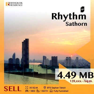 ขายคอนโด : ✨ยูนิตสวย ราคาคุ้มสุด,RHYTHM Sathorn ใกล้ BTS สะพานตากสิน