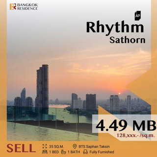 ✨Stylish Unit,Best Value, RHYTHM Sathorn near BTS Saphan Taksin