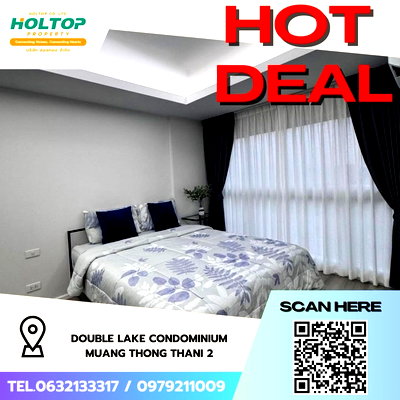 คอนโดให้เช่า : #Z2508💥230968🔥ให้เช่าคอนโด Double Lake Condominium Muang Thong Thani 2