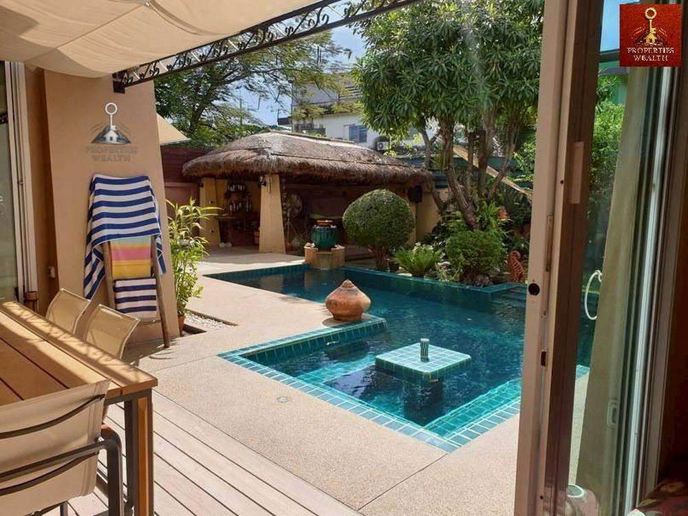 picture Call : 098-885-4878 Baan Kritsana Watcharaphon, Pool Villa Balinese style, good location, only 20 minutes to Ekkamai-Thonglor - 3/15
