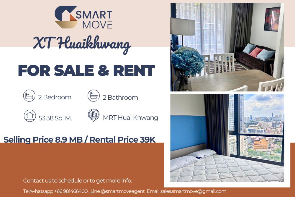 picture 🔥 For Sale !! high floor 14+, South Facing!!🔥 Code C20250900052.....XT Huaikhwang, 2 bed, 2 bath, furnished, ready to move in, Special Deal!!📣📣 - 1/17
