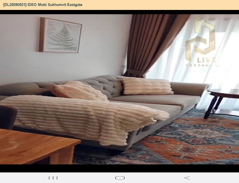 picture DL25090521 Condo for rent, IDEO Mobi Sukhumvit Eastgate near BTS Bang Na, ready to move in, call urgently 0638692663 LineID @897iyzll - 8/9