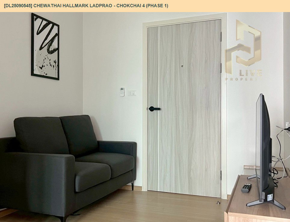 picture DL25090545 Condo for rent, Chewathai Hallmark Ladprao - Chokchai 4 near รถไฟฟ้า 3 สาย, ready to move in, call urgently 0614453194 LineID @162cjixi - 2/17
