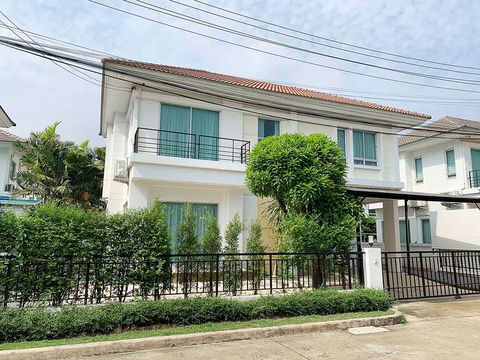 2-story detached house for rent in Life Bangkok Boulevard Village, Khlong 3, Thanyaburi, Rangsit. On Rangsit-Nakhon Nayok Road, Pathum Thani.