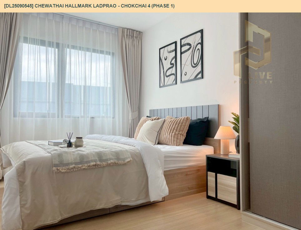 picture DL25090545 Condo for rent, Chewathai Hallmark Ladprao - Chokchai 4 near รถไฟฟ้า 3 สาย, ready to move in, call urgently 0614453194 LineID @162cjixi - 3/17