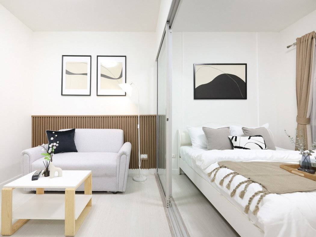 ขาย คอนโด plum condo บางใหญ่ station 23 ตรม. ชั้น1 อาคาร E ห้องรีโนใหม่เอี่ยม