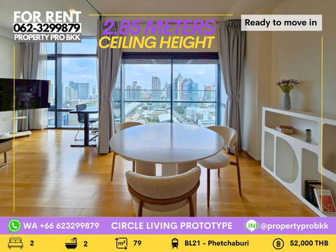 🌟🌟 For Rent – Circle Living Prototype (Circle 2) 🌟🌟 📍 New Phetchaburi Road | High-Floor 2 Bedroom | Near MRT Phetchaburi