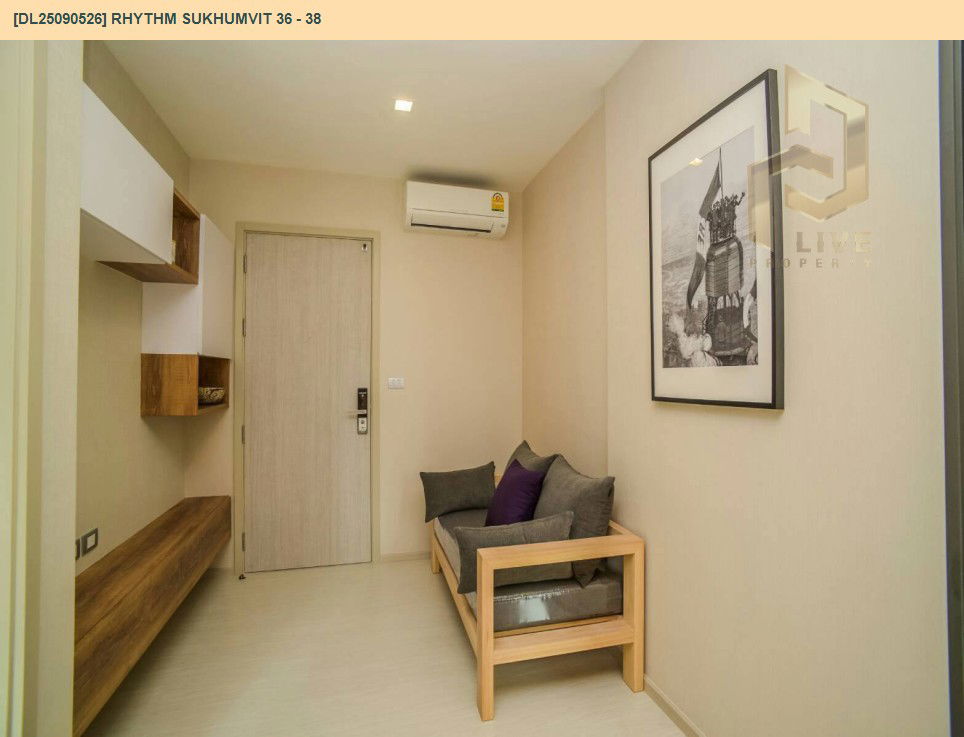 รูป DL25090526 ให้เช่าคอนโด ริทึ่ม สุขุมวิท 36 - 38 (Rhythm Sukhumvit 36 - 38) ใกล้ BTS ทองหล่อ พร้อมเข้าอยู่ โทรด่วน 0638692663 LineID @897iyzll - รูปที่ 2/7
