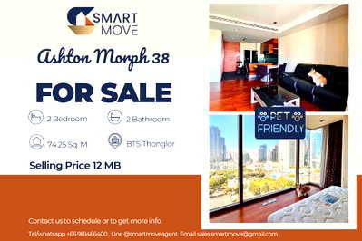 Condos for sale : 💥FOR SALE !! 💥Code C20221206959..........Ashton Morph 38, 2 bedroom, 2 bathroom, high floor 10+, furnished, Special Deal!!📢📢