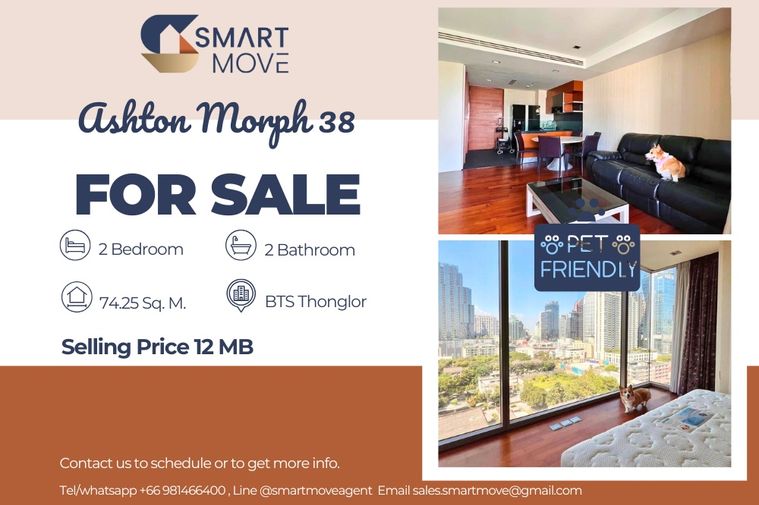 💥 สำหรับขาย !! 💥Code C20221206959..........Ashton Morph 38, 2 ห้องนอน, 2 ห้องน้ำ, ชั้นสูง 10+, แต่งครบ, ราคาพิเศษ!!📢📢