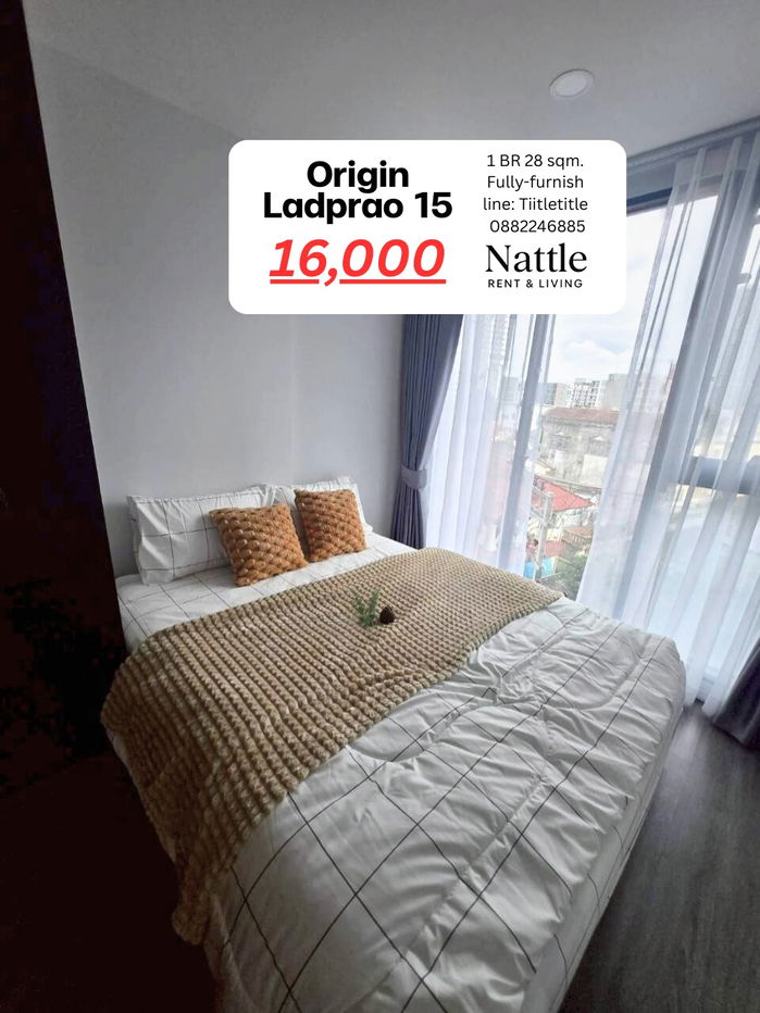 รูป [ห้องมาใหม่ มีห้องจริง] The Origin Ladprao 15 ใกล้ MRT ลาดพร้าว 28ตรม. 1 นอน ห้องใหมแกะกล่องมือ1 15,000 เท่านั้น เฟอร์ครบ 0882246885 line: Tiitletitle - รูปที่ 9/13