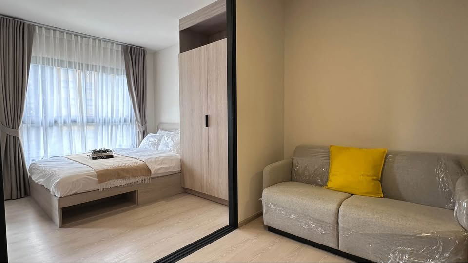 picture Condo for rent: Dcondo Shine, Thammasat University **Fully furnished, ready to move in** with washing machine. Line ID: @ppagent - 15/23