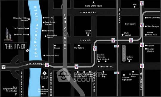 picture 2-BR Condo at The River Condominium near BTS Saphan Taksin (ID 1462770) - 5/12