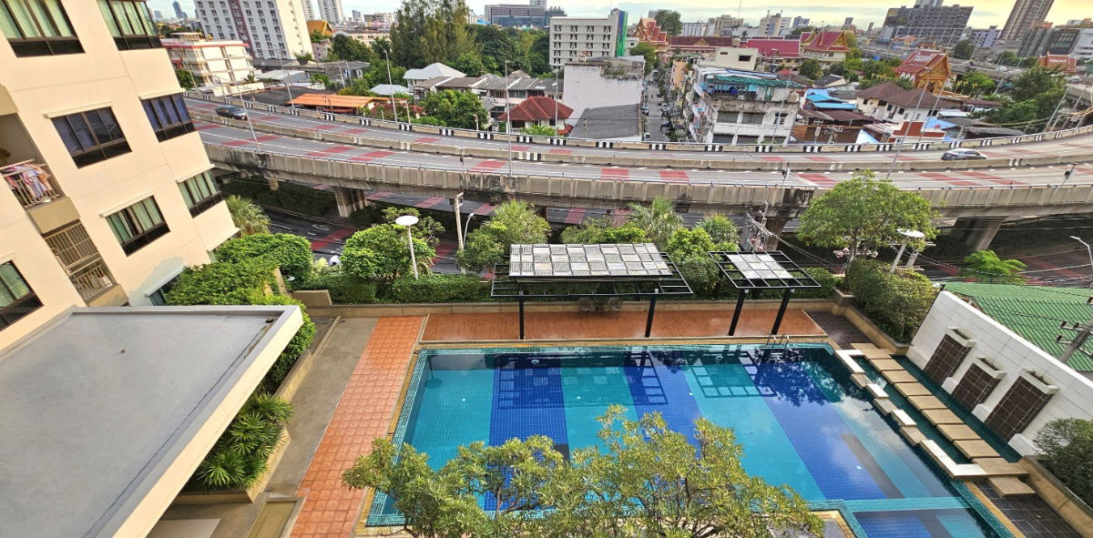 รูป สถานะตามภาพปก**ห้องใหญ่สุด มีรถรับส่งศิริราช ส่งธรรมศาสตร์ และ เทเวศUN **ให้เช่า ลุมพินี สวีท พระราม 8 ห้องสวย วิวสวยด้วย SN086.6 - รูปที่ 4/11