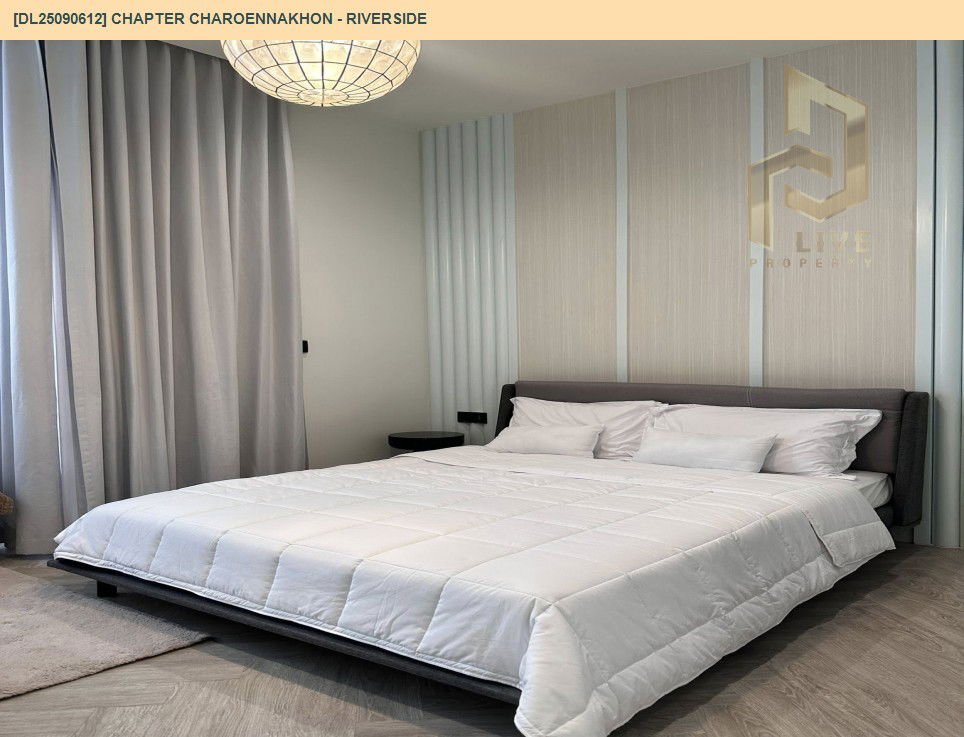 picture DL25090612 Condo for rent, Chapter Charoennakhon - Riverside near BTS Krung Thon Buri, ready to move in, call urgently 0614453194 LineID @162cjixi - 3/15