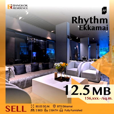 ขายคอนโด : 💥Best Deal💥 Fully Furnished ,Rhythm Ekkamai near BTS Ekkamai
