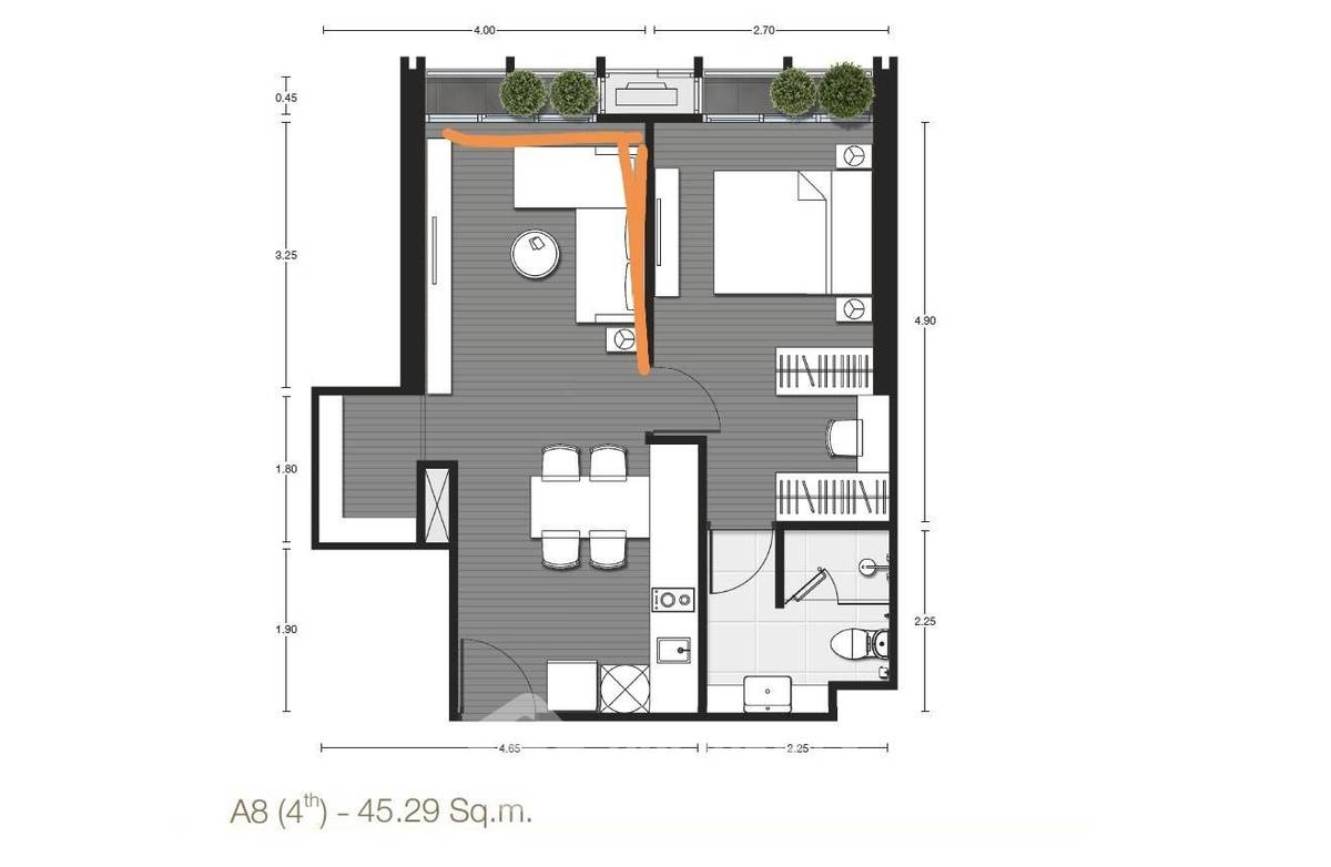 picture 1-BR Condo at Noble Around Sukhumvit 33 near BTS Phrom Phong (ID 1437058) - 8/8