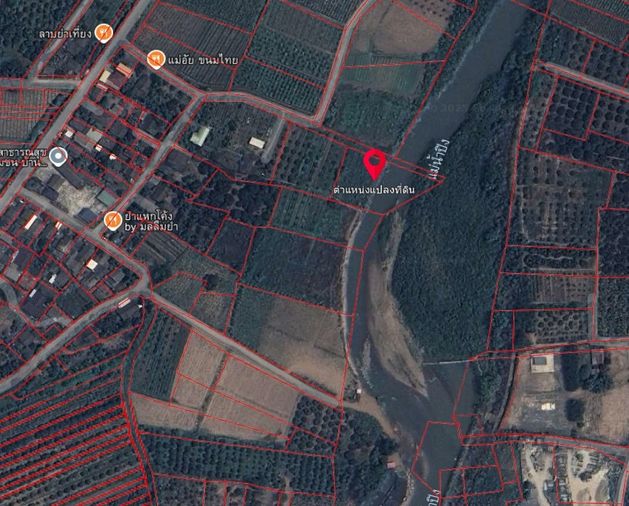 🌿 Land for Sale – 6 Rai 3 Ngan 50.4 Sq. Wah  Riverside Land on the Ping River | Mae Taeng District, Chiang Mai