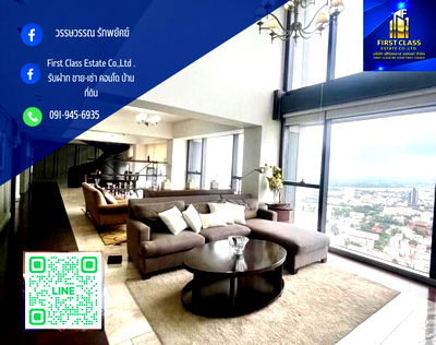 เช่าคอนโด เขตสาทร : 🔥ให้เช่า The Met Condominium ถนนสาทรใต้ Duplex ชั้น 54-55 ตึก D พื้นที่ 366 ตรม 4 Beds 5 Baths Fully Furnished ด้วยเฟอร์นิเจอร์ชนินทร์ทั้งห้อง 🔥